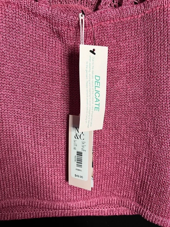 NY&Co Pink Knit Strappy Tank Top - Picture 4 of 4